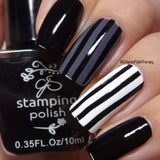 #01 More Like 1 AM – Black Nail Stamping Polish