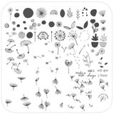 Wish Upon a Flower (CjS-155) Medium Steel Stamping Plate