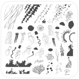 Blooming Sea (CjS-199) Medium 8x8 Steel Stamping Plate