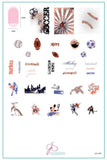 Grunge Series - Sports (CjS-203) Large Steel Stamping Nail Art Plate