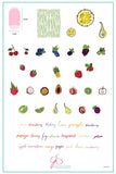 Fruit Cocktail Collection – Tropical Sensation (CjS-211) Large Steel Stamping Plate
