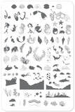 Suzie's Mermaid & Things (CjS LC-48 ) Large Steel Stamping Plate