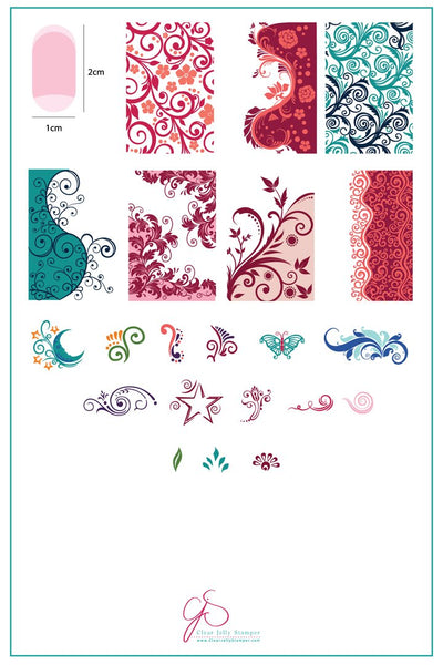 Sweet Swirls – (CjS-48) – Large Steel Stamping Plate